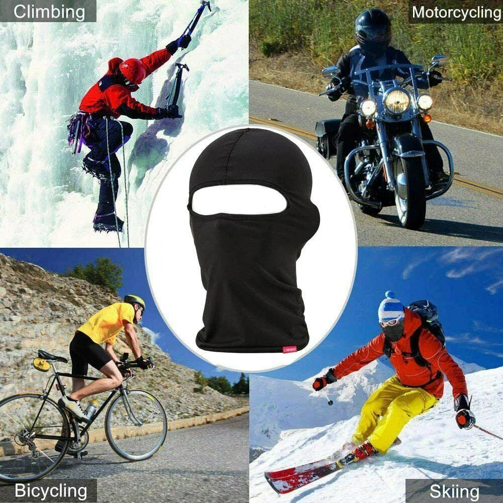 3 PCS Men Balaclava Black Face Mask Lightweight Motorcycle Warmer Ski One 1 Hole