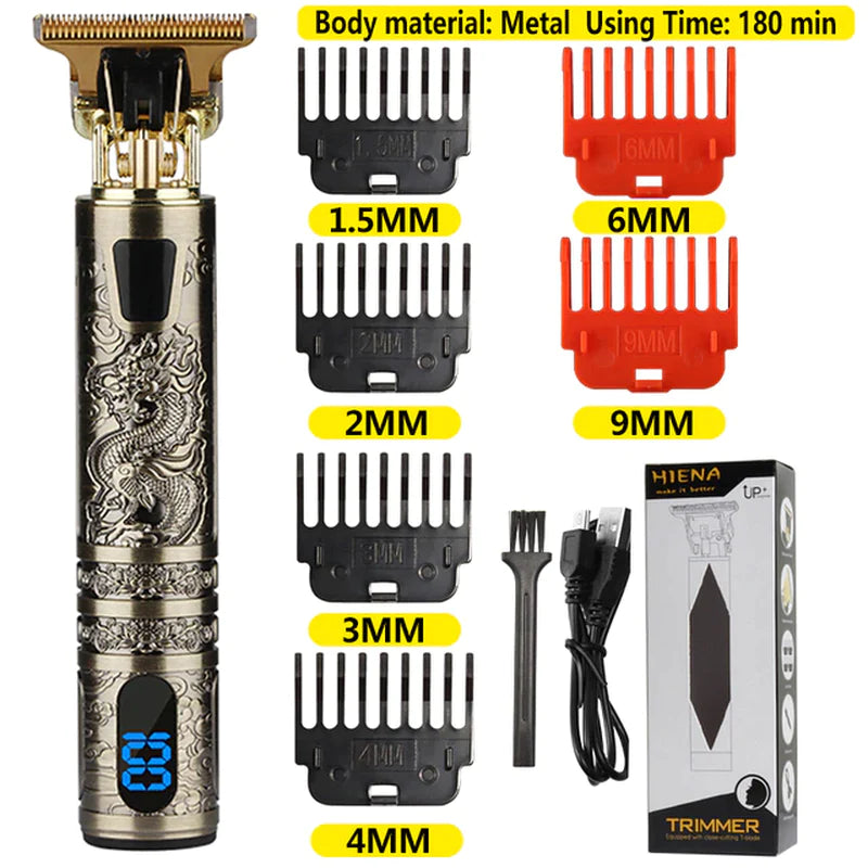 2022 New Vintage T9 Hair Cutting Machine Men'S Electric Shaver Rechargeable Hair Trimmer Beard Clipper Barber Hair Cut Hot Sale