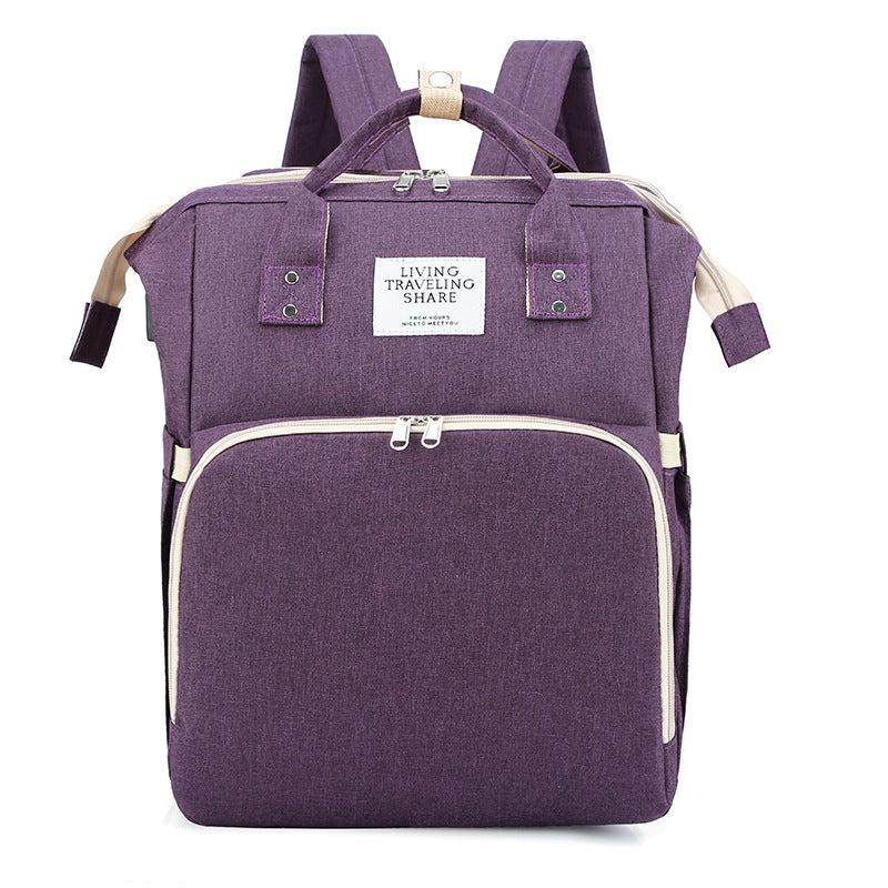 New portable multi-functional mother bag baby bed backpack