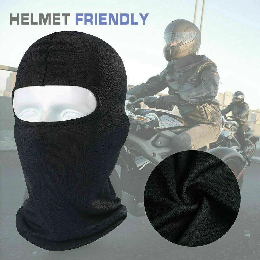 3 PCS Men Balaclava Black Face Mask Lightweight Motorcycle Warmer Ski One 1 Hole