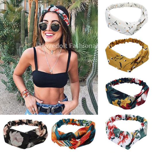 Fashion Women Girls Summer Bohemian Print Headbands