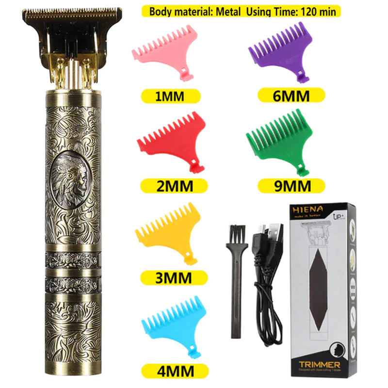 2022 New Vintage T9 Hair Cutting Machine Men'S Electric Shaver Rechargeable Hair Trimmer Beard Clipper Barber Hair Cut Hot Sale